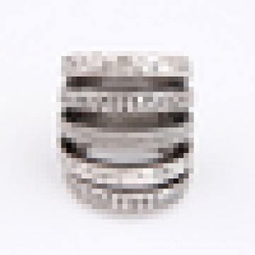 Simples design anel de liga de aço inoxidável para homens e mulheres